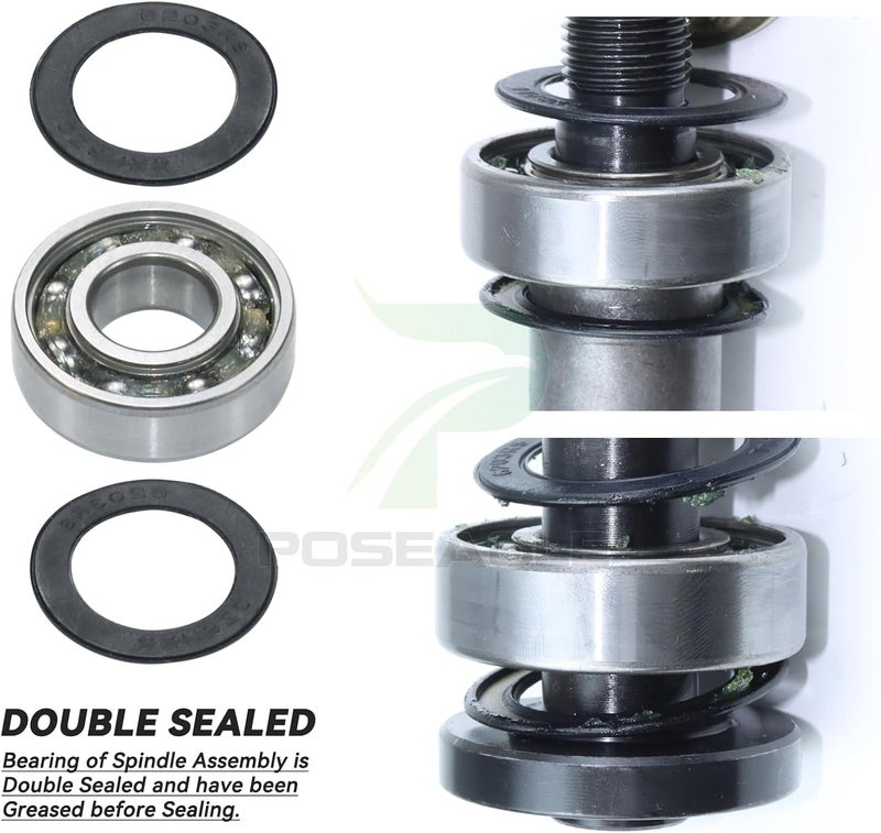 POSEAGLE 121-0751 مجموعة عمود الدوران مع 125-5575 بكرة استبدال تورون 139-3214 عمود الدوران تورون 117-7267، 117-7439 لجرار تورون تايم كاتر SS5000 SS5060 SW5000 ZS5000 MX5050 MX5060 MX5075 جزازة 50 بوصة - Image 4